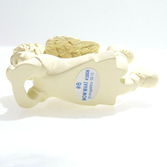 NEW Miniature ANGELSTAR FIGURINE 'Now What" Mountain Angel Boy Laying Down 2.25" - Picture 2 of 6